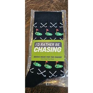 Socks I'd Rather Be Chasing Fathers Day Gag Gift Socks Unisex
